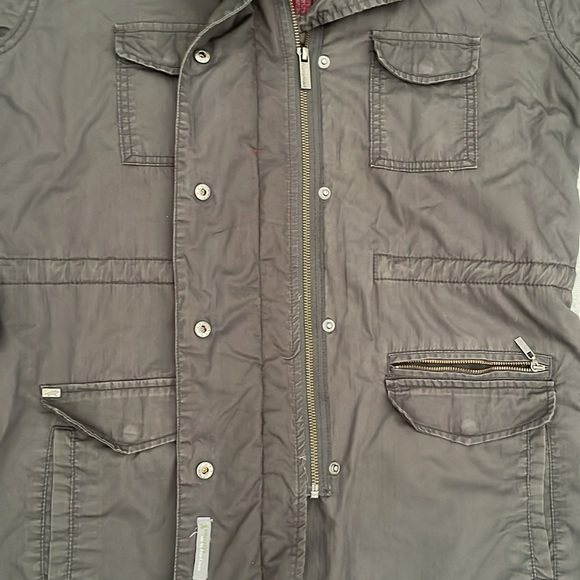 Horny Toad Flannel Lined Utility Jacket Coat Women’s Large Organic Cotton - Picture 7 of 16